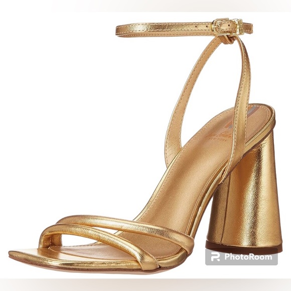 Sam Edelman Dark Gold Leather Sandals Kia - Picture 1 of 8